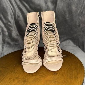 Olivia Jaymes Heels Strappy Suede Women’s 6 Open Toe  - Picture 1 of 9