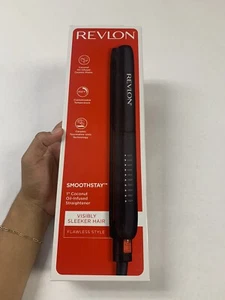 Revlon Smoothstay Coconut Oil Infused Hair Straightener - Black - 1" - Picture 1 of 6