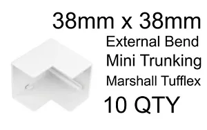 10 38mm x 38mm External Bend Mini Cable Trunking Accessories Marshall Tufflex - Picture 1 of 2