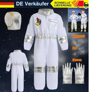 Kinder JungenMädchen Astronaut Spaceman Cosplay Kostüm Jumpsuit Halloween Outfit - Bild 1 von 28