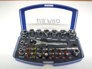 Kit de herramientas de emergencia con enchufes, cruce hoja plana Torx y drivers hexadecimales Allen - Imagen 1 de 6