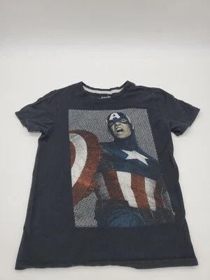 Old Navy Collectabilitess Youth Boy 10-12 Grande Negro Capitán América .. #16681 Foto 1 de 4