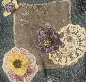 Repurposed Upcycled / Artsy / Truly Madly Wearable Art Jeans / Women’s / 26R - Picture 1 of 23