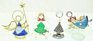 4 HOME DECOR Pieces Comes With Angels & a Christmas Tree Each is Close to 4" Tal - Picture 1 of 2