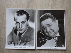 2x Fotos LES VEDETTES DE L'ECRAN 1940/1950 Pauley - Jean Murat - Bild 1 von 1