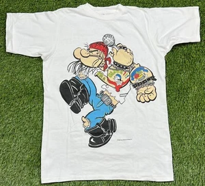 Camiseta vintage de los 90 Popeye dibujos animados punk rock grunge cosida única para hombre M - Imagen 1 de 9