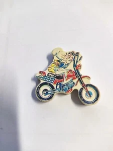 MULINO BIANCO Il PICCOLO MUGNAIO IN MOTO Gommina Vintage Anni 80. - Foto 1 di 2