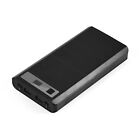 (Black)ASHATA 20000mAh Portable Dual USB Ports 8x18650 Battery Power Bank Shell