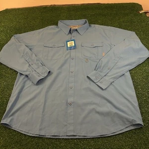 Columbia Yacht Shirt Mens Extra Large Blue Outdoor Fishing Button Up Long Sleeve - Picture 1 of 8