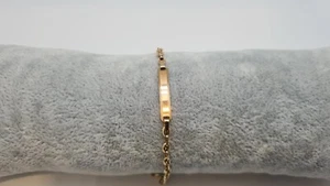Gourmette en Or Jaune 9 carats Longueur 14.5cm Poids: 2.15g - Picture 1 of 4