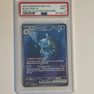 Pokemon - Blastoise Ex Special Illustration Rare Pokemon Mew En-151 #200  PSA9 - Image 1 of 2