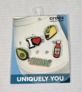 Crocs Uniquely You Taco Tuesday Charms 5 Pk NEW (READ) - Picture 1 of 3