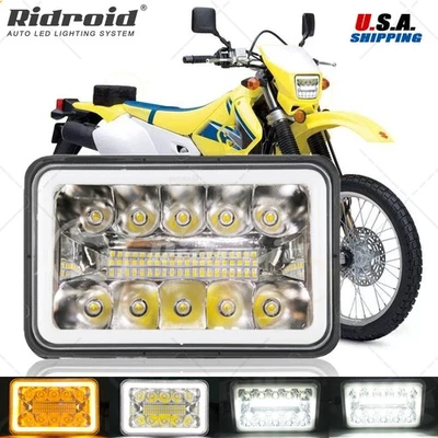 Faro LED PUNTO DRL alto/bajo para moto Suzuki DRZ400SM DRZ400S DRZ250 4x6" Foto 1 de 4