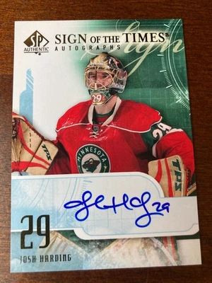 2008-09 Josh Harding Sign of the Times Auto Autograph - Image 1 of 2