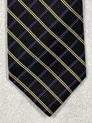 Gravata masculina Lauren Ralph Lauren de seda geométrica feita nos EUA 57,5X3,5 - Imagem 1 de 4