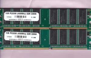 2GB 2x1GB PC-3200 4AllMemory DDR-400 Desktop Ram Memory Kit PC3200 DDR1 184-Pin - Picture 1 of 6