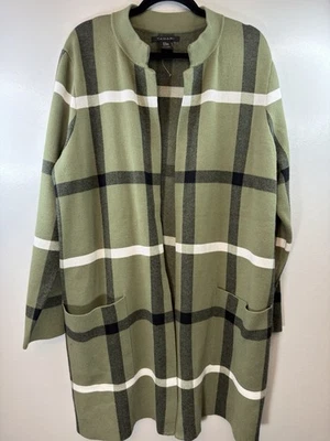 NWOT Tahari Plus Size Green Plaid Shacket Size 2X  - Image 1 of 4