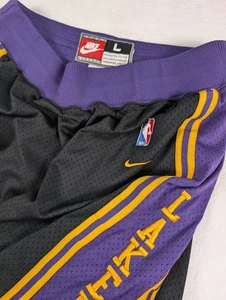 Vtg Los Angeles Lakers Nike Swingman Throwback Shorts Mens Large Basketball - Picture 1 of 8