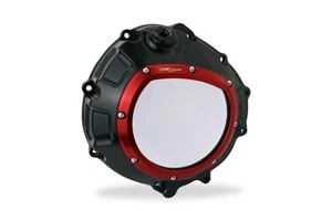 CNC Racing BMW S1000RR 09-18 Kupplungsdeckel klar - schwarz-rot - Bild 1 von 1