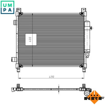CONDENSER AIR CONDITIONING 350420 FOR NISSAN HR12DE 1.2L 3cyl VERSA NOTE - Image 1 of 4