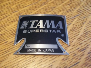 RARE Tama Superstar Drums Japan Vintage Original T Drum Badge NO SERIAL # - Bild 1 von 4