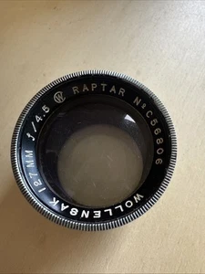 Wollensak Raptar 127mm f4.5 Lens #C56806 Vintage Lens Only - Picture 1 of 9