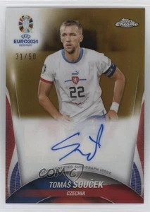 2024 Topps Cromo UEFA Euro Oro Refractor/50 Tomas Soucek Tomás #CA-TS Automático - Imagen 1 de 3