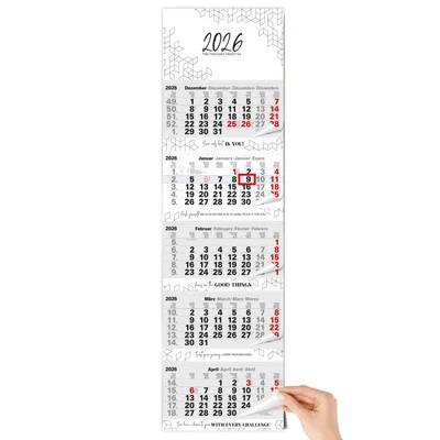 5 Monatskalender 2026 Wandkalender Schieber Wandplaner Kalender 2026 Planer - Bild 1 von 4