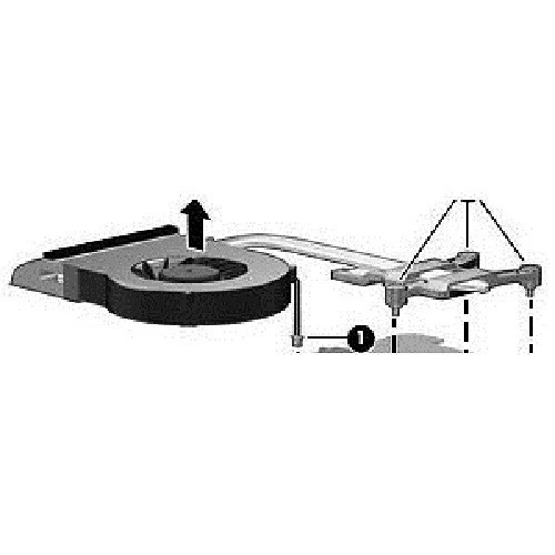 HP 606574-001 Heatsink & Fan Module DV6-3000 DV7-4000 for AMD Notebook Series - Image 1 of 1