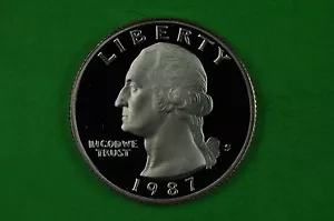 1987-S Deep Cameo Washington GEM Proof US Quarter - Picture 1 of 1