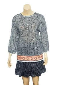 Joie Peasant Top S 6 Women's Casual Printed Raglan Long Sleeve Blouse NEW 20219 - Picture 1 of 6