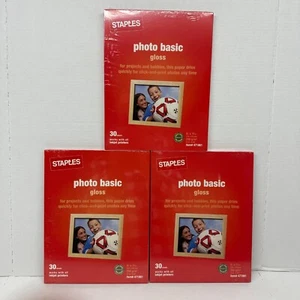 Grapas Foto Brillo Básico 30 Hojas 11x8.5 #471871 Lote de 3 (90 Hojas) - Imagen 1 de 5