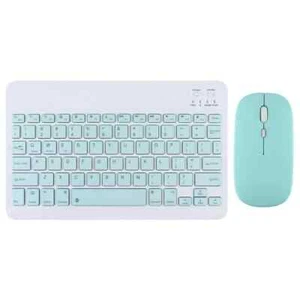 Mini Bluetooth Wireless Keyboard and Mouse Set 10 In Rechargeable English Keypad - Picture 1 of 33