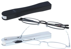 Praktische, kleine Lesebrille / Lesehilfe I-MAG MINI mit Metall-Etui in 5 Farben