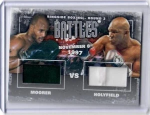 2011 Ringside Round Two Michael Moorer Evander Holyfield Battles FW Trunks Card - Picture 1 of 2