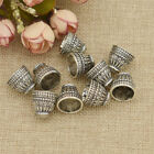 10x Silver Pagoda Tassel Beads Caps Torus Findings Receptacle Jewelry Making