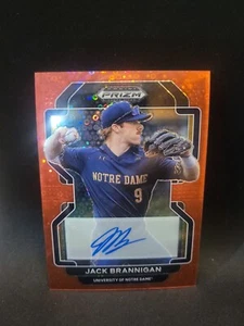 Panini Prizm 2022 selecciones del draft béisbol Jack Brannigan rojo brillo/99 - Imagen 1 de 2