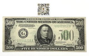 Billete de 500 dólares de la Reserva Federal Chicago-IL 1934A - ¡BONITO BILLETE! - Imagen 1 de 2