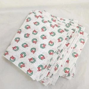 12 servilletas vintage de tela con lazo rojo hojas de acebo tela de confeti - Imagen 1 de 6
