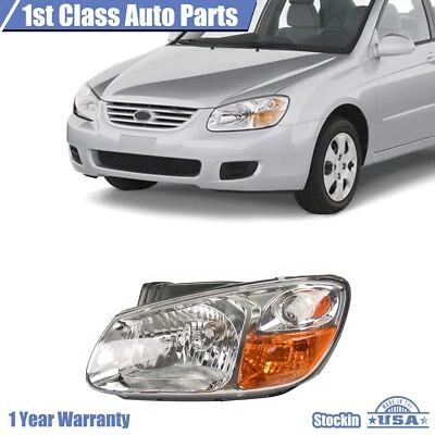 Headlight Assembly For 2007-09 Kia Spectra Left Clear Lens With Halogen Bulb - Image 1 of 4