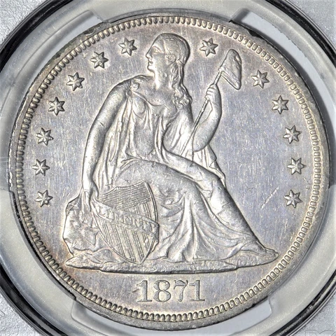 1871 Seated Liberty Dollar PCGS AU Details                       s-0123 Cover