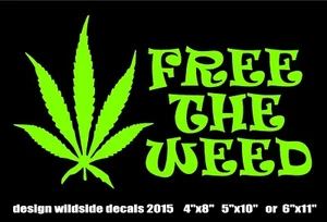 Free The Weed Decal pot leaf marijuana car truck window vinyl sticker graphic - Picture 1 of 4