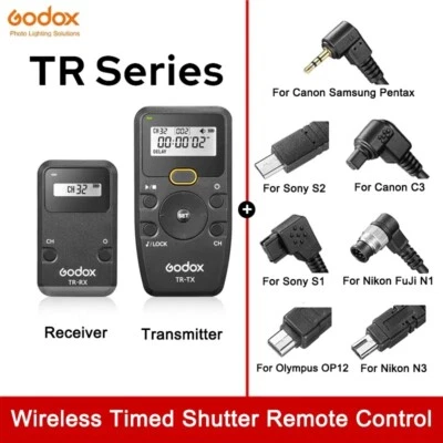 Godox TR-TX TR-RX Wireless Timer Remote Control Camera Shutter Release Cable NEW - Image 1 of 4