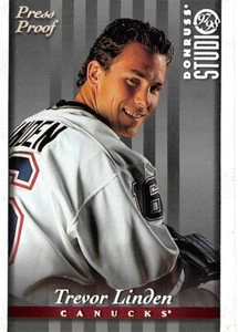 1997-98 Studio Press Proofs Silver #101 Trevor Linden 1 of 1000 - Picture 1 of 2