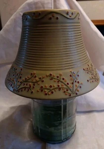 Yankee Candle Stoneberry Large Jar Candle Shade Olive Green Retired - Picture 1 of 4