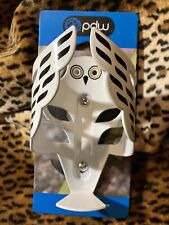 PORTLAND DESIGN WORKS OWL CAGE ALLOY WHITE/GOLD BICYCLE WATER BOTTLE CAGE