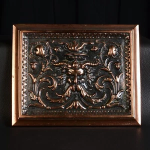 Renaissance Stil Dekor Gips mit Kupferpatina Flachrelief #B187 - Bild 1 von 3