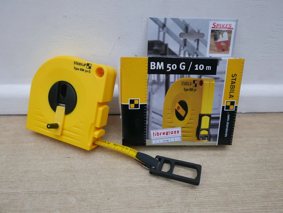 STABILA BM50G 10 METRE METRIC ONLY FIBREGLASS TAPE MEASURE CLASS III - Image 1 of 1