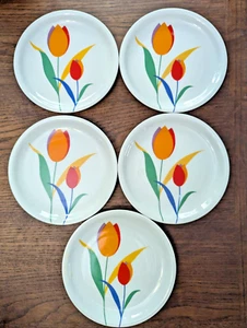 Harmony Block Portugal Piatti Pane 7 3/4" TULIP TIME Cucina Kitsch - Foto 1 di 6