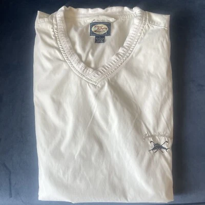 Chaleco de golf Tommy Bahama para hombre talla L amarillo pálido bolsillos forrado poli nailon Foto 1 de 4